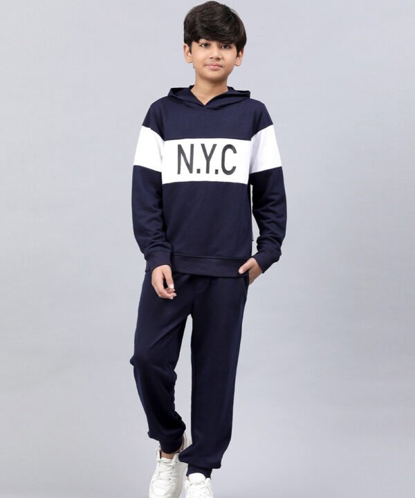 Boys Hooded Mid-Rise Tracksuits